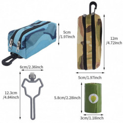 For Leash Hands-free Clip Cat Dog 2 Zipper Storage Large Poop Bag Holder Set For Leash Hands-free Clip Cat Dog 2 Zipper Storage Large Poop Bag Holder Set