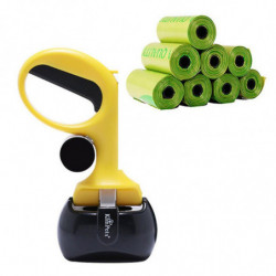 Scooper portable pour déchets d’animaux de compagnie, scoop de caca avec 2 sacs à déchets en rouleau, scooper de [...]