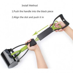 Pelles à caca pour chiens, 60cm de long poignée de cuillère à caca ramasser Moyen et grand chiens Déchets animaux