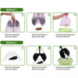 Pelles à caca pour chiens, 60cm de long poignée de cuillère à caca ramasser Moyen et grand chiens Déchets animaux