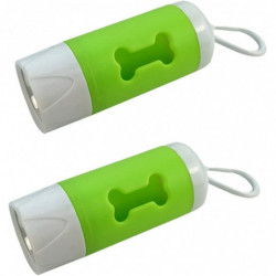 2pcs Dog Poop Bags Dispenser,led-flashlight Pet Waste Bag Dispenser Holder 2pcs Dog Poop Bags Dispenser,led-flashlight Pet Waste Bag Dispenser Holder