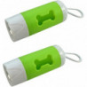 2pcs Dog Poop Bags Dispenser,led-flashlight Pet Waste Bag Dispenser Holder