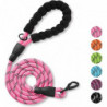 Strong Dog Leash With Comfortable Foam Handle And Highly Reflective Threads With Metal Clasp An