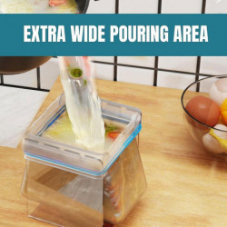 Zip lock Bag Holder, Universal Baggie Holder Rack Acrylic Food Storage Bag Holders, Make Filling Easy and No Food Spills Zip lock Bag Holder, Universal Baggie Holder Rack Acrylic Food Storage Bag Holders, Make Filling Easy and No Food Spills
