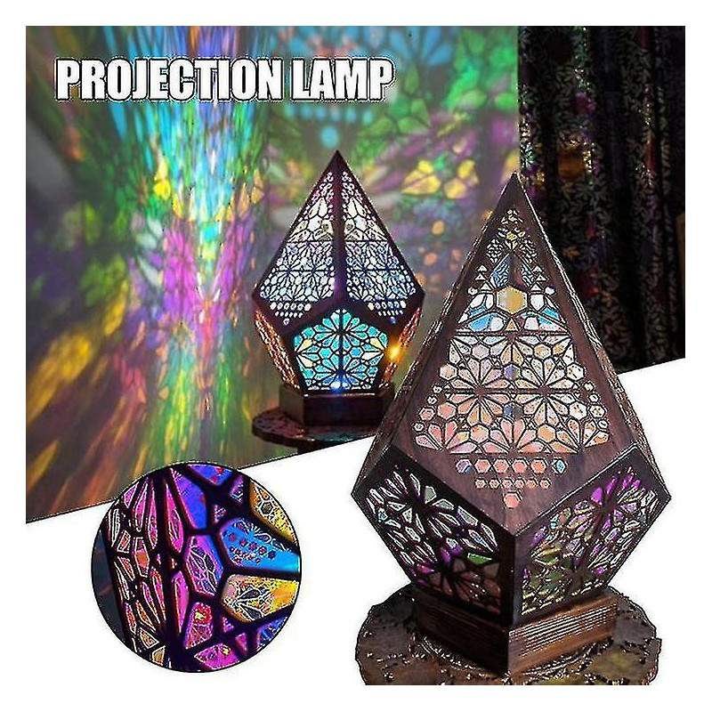 Bohemian Mosaic Starry Sky Floor Projections Lampe Table Lampe Lampe De Chevet