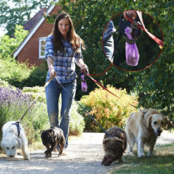 4 pièces Porte-sac à crottes pour chien en laisse Porte-sac à déchets pratique et facile Porte-sac pour chiens 4 pièces Porte-sac à crottes pour chien en laisse Porte-sac à déchets pratique et facile Porte-sac pour chiens