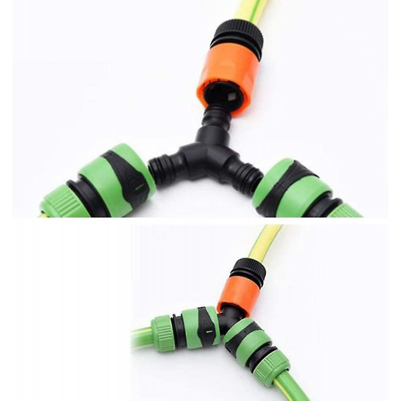 2 Pack Snap On Hose Splitter (3 Way) 1/2" Y Male Garden Hose Connector Gift