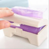 Purple Plastic Bag Holder for Kitchen Bathroom Office - Garbage Bag and Trash Bag Dispenser