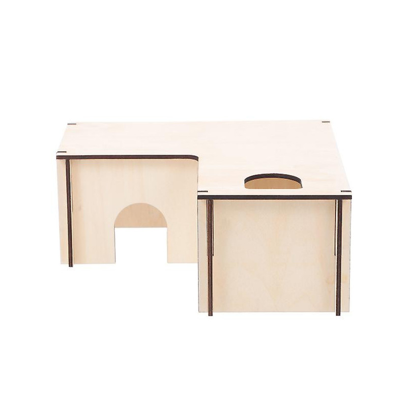 1pc Pet Hideout House Wooden Design Nest Hamster Sleeping Place Pet Supply 1pc Pet Hideout House Wooden Design Nest Hamster Sleeping Place Pet Supply