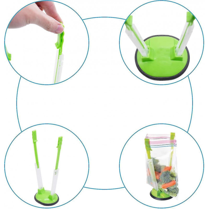 Bag Holder For Plastic Bags,freezer Meal Ziplock Bag Holder4pcs
