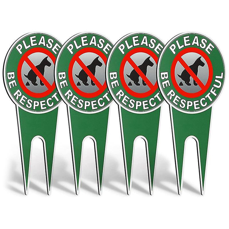 4 Pieces No Poop Dog Signs Please Be Respectful No Pooping Dog Lawn Signs No Dog Poop Yard Signs