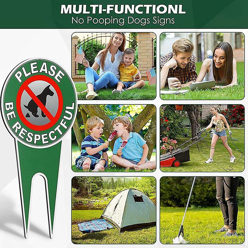 4 Pieces No Poop Dog Signs Please Be Respectful No Pooping Dog Lawn Signs No Dog Poop Yard Signs