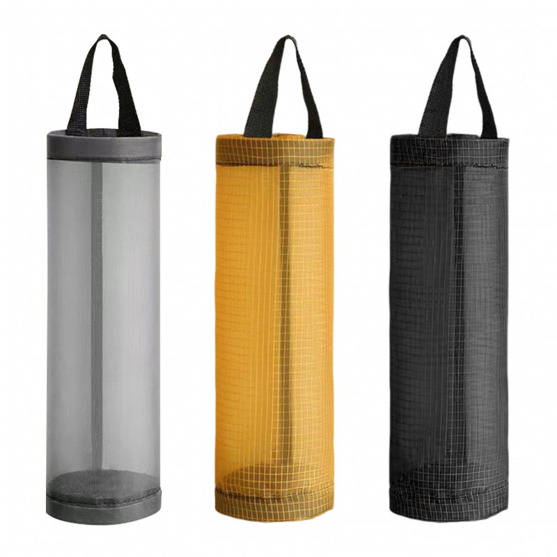 3pcs Storage Dispenser Grocery Hanging Organizer Mesh Plastic Bag Holder Folding