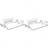 Stainless Steel Trash Bag Holder Adhesive Hanging Trash Garbage Bag Holder For Kitchen Cupboard Door (silver 2pcs)