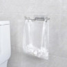 Stainless Steel Trash Bag Holder Adhesive Hanging Trash Garbage Bag Holder For Kitchen Cupboard Door (silver 2pcs)