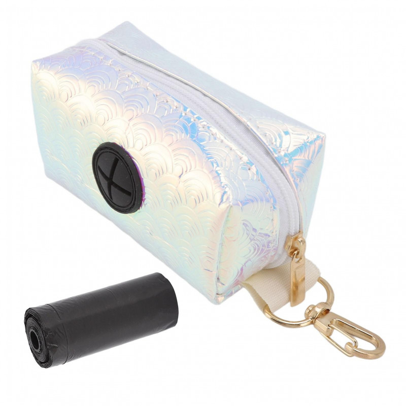 Large Capacity Dog Poop Bag Dispenser with 1 Roll - Poop Bag Holder for Leash