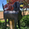 Garden Animal Shape Mailbox Weatherproof Dog and Pig Postal Box for Farm Yard Patio Mailbox Outdoor A