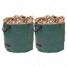 2Pcs 80x80cm Recycled Leaf Waste Bags 400L capacity 2Pcs 80x80cm Recycled Leaf Waste Bags 400L capacity