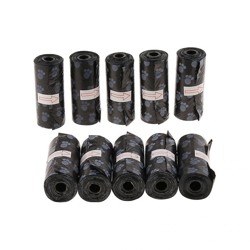 10pcs Pet Dog Puppy Waste Poop Bags Standard And Biodegradable Black 10pcs Pet Dog Puppy Waste Poop Bags Standard And Biodegradable Black