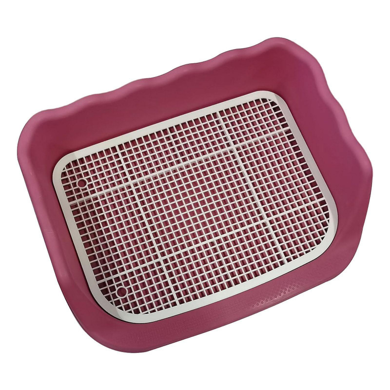 Pet Toilet Cleaning Tool Plastic Corner Lavatory Basin For Cat Dogs Ferret Pink