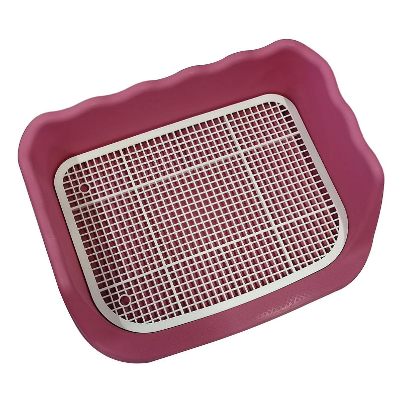 Pet Toilet Cleaning Tool Plastic Corner Lavatory Basin For Cat Dogs Ferret Pink
