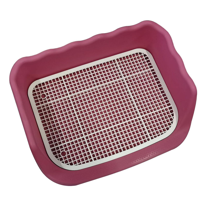 Pet Toilet Cleaning Tool Plastic Corner Lavatory Basin For Cat Dogs Ferret Pink