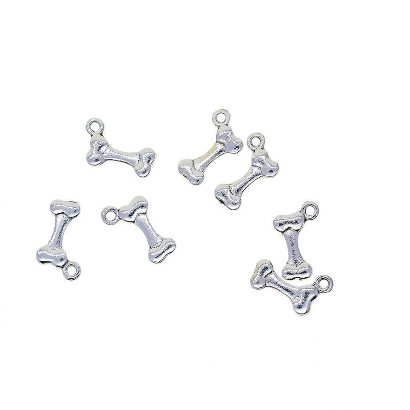 50x Tibetan Silver Cute Dog Pet Bone Shape Charms Pendant Diy Jewelry Making 50x Tibetan Silver Cute Dog Pet Bone Shape Charms Pendant Diy Jewelry Making