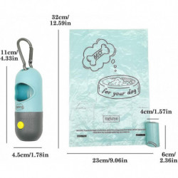 Dog Poop Pickup Bags Dispenser With Led Flash Light For Pet Walking Outdoor Dog Poop Pickup Bags Dispenser With Led Flash Light For Pet Walking Outdoor