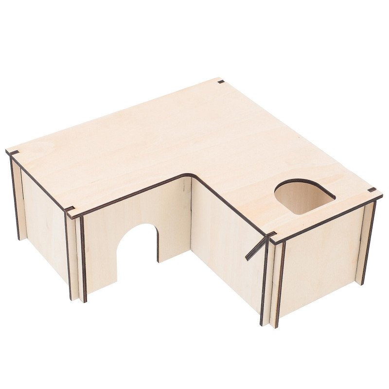 1pc Pet Hideout House Wooden Design Nest Hamster Sleeping Place Pet Supply 1pc Pet Hideout House Wooden Design Nest Hamster Sleeping Place Pet Supply