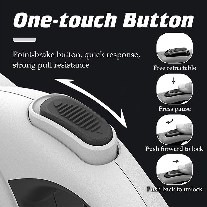 Retractable Automatic Dog Leash Heavy Duty Nylon Pet Lead Rechargeable Led Light With Poop Bag Dispenser For Dog [...]