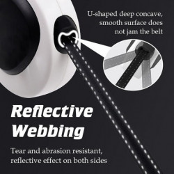 Retractable Automatic Dog Leash Heavy Duty Nylon Pet Lead Rechargeable Led Light With Poop Bag Dispenser For Dog [...]