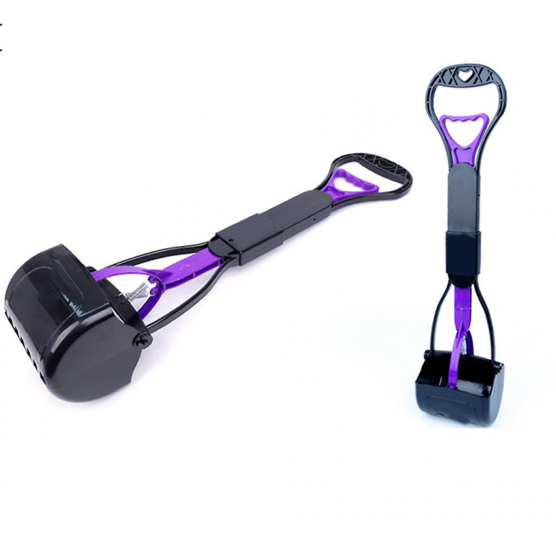 Folding Handle Ergonomic Pet Poop Scoop Great For Lawns, Grass, Dirt, Gravel