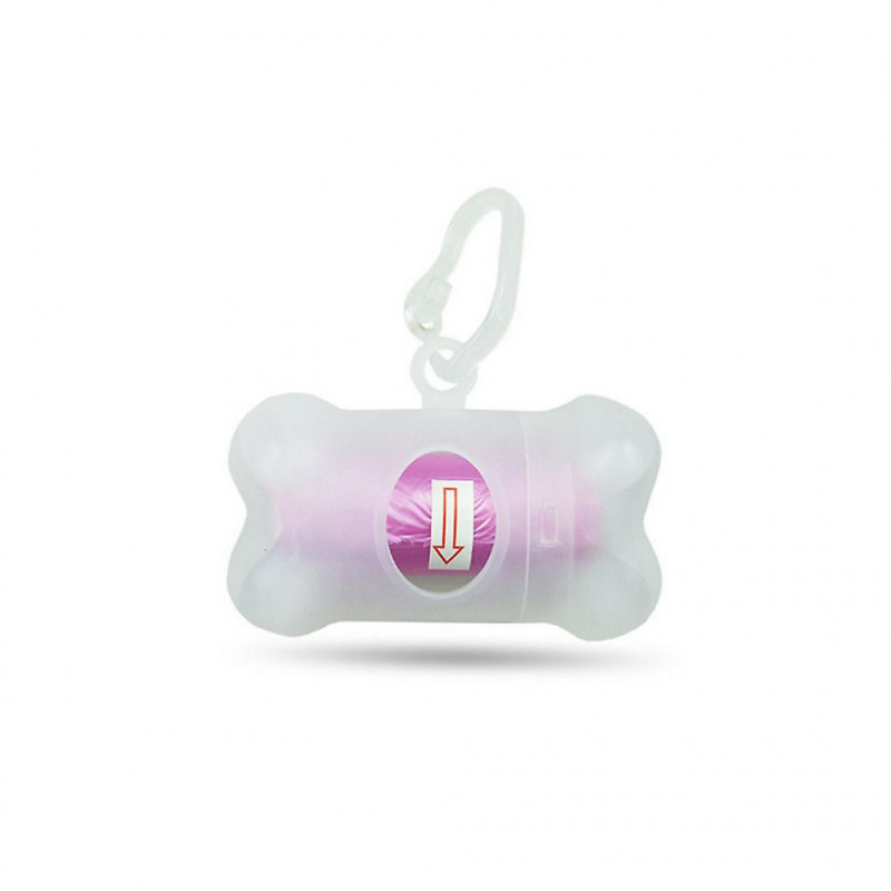 Dog Pet Bone Shaped Poubelle Bag Distributeur Transparent Nettoyants Fournitures Nettoyantes