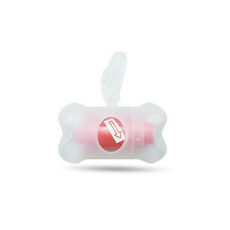 Dog Pet Bone Shaped Poubelle Bag Distributeur Transparent Nettoyants Fournitures Nettoyantes