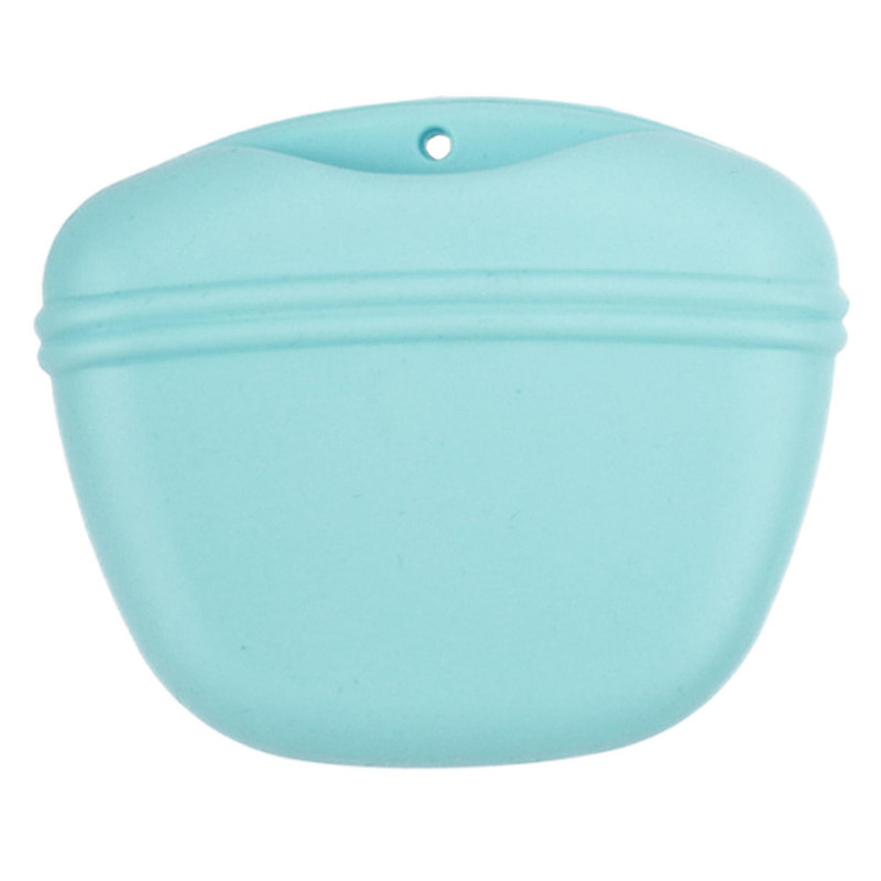 Dog Treat Bag Puppy Treats Silicone Pouch Magnetic Closure For Walking Hiking