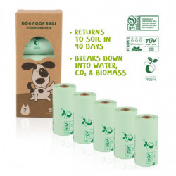 Sacs de crottes de chien 10 comptage par rouleau sac à déchets avec poignées faciles à attacher étanches Sacs de crottes de chien 10 comptage par rouleau sac à déchets avec poignées faciles à attacher étanches