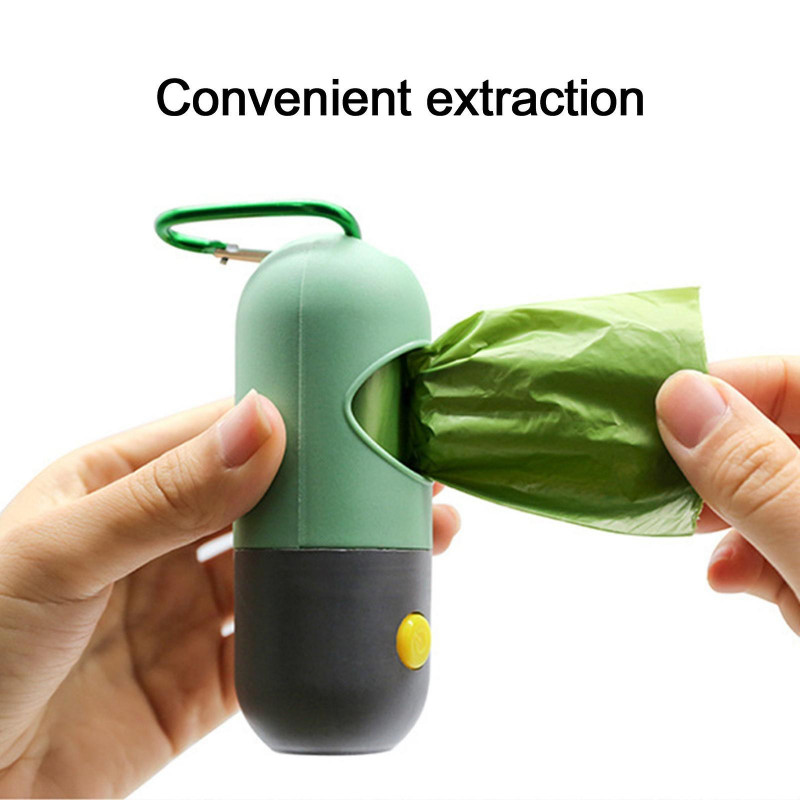 Led Lighting Can Go Out Portable Garbage Bag Dispenser Go Out Pet Pickup Toilet Cleaning Supplies