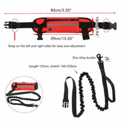 Dog Hands Free Leash With Zipper Pouch Reflective Running Leash Waist Bag Pack For Jogging Walking Night Running Dog Hands Free Leash With Zipper Pouch Reflective Running Leash Waist Bag Pack For Jogging Walking Night Running