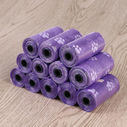 12 Rolls Plastic Dog Poop Bags Leak-Proof Garbage Bag Pet Waste Bag (Purple) 12 Rolls Plastic Dog Poop Bags Leak-Proof Garbage Bag Pet Waste Bag (Purple)