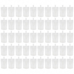 50 Pcs Dispenser Container Beverages Bag Plastic Liquor Bags Disposable Drink Bags Drinking Flask Bags