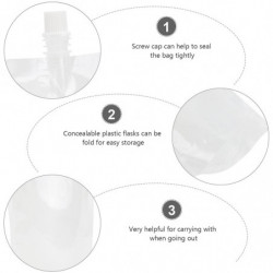 50 Pcs Dispenser Container Beverages Bag Plastic Liquor Bags Disposable Drink Bags Drinking Flask Bags