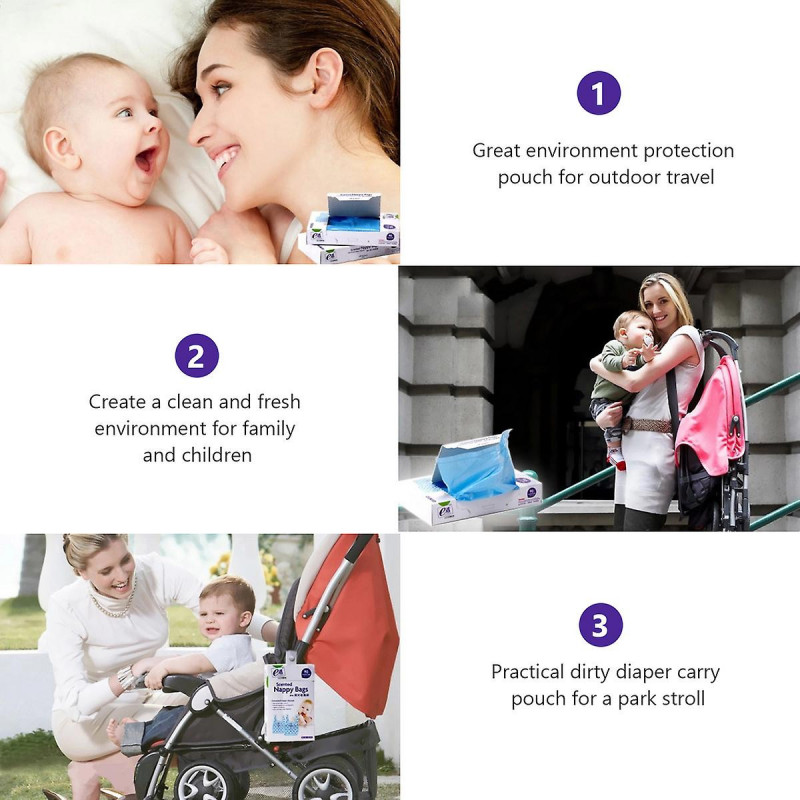 Scented Garbage Bags Pet Poop Bag Plastic Garbage Bags Biodegradable Diaper Sacks Scented Nappy Bag