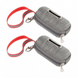 2PCS Pet Garbage Bag Dispensers Pet Rubbish Bag Storage Bags Pet Supplies (Grey)