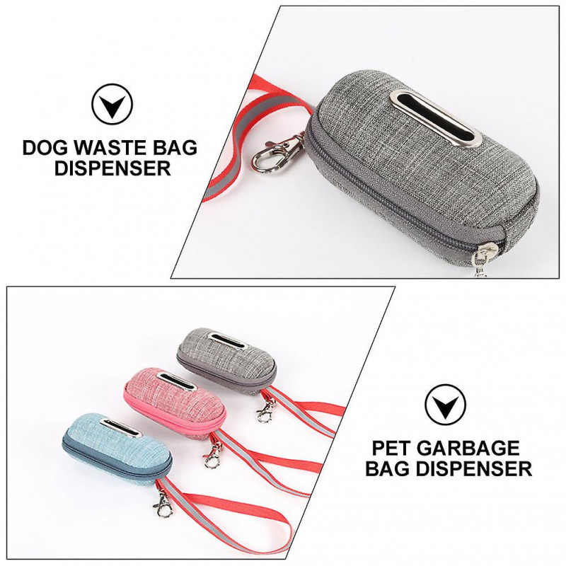 2PCS Pet Garbage Bag Dispensers Pet Rubbish Bag Storage Bags Pet Supplies (Grey)