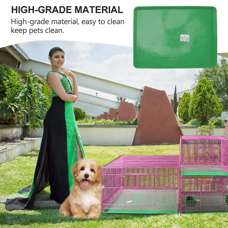 1Pc Pet Bedpan Pet Tray Urinary Tray Household Pet Bedpan Cage Accessory Green