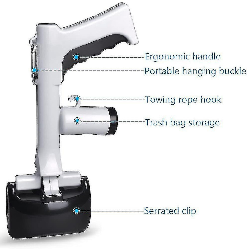 Dog Poop Scoop, Poop Grabber With Cat Poop Bag, Portable Poop Scoop Trash Can For Dogs And Cats