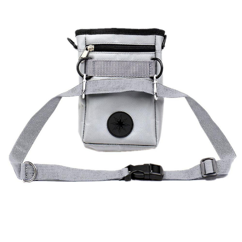Dog Training Snack Treatment Bag Pet Portable Waist Pouch With Belt Loop Gray