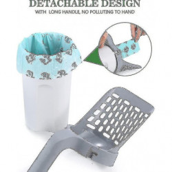 Pelle de litière pour chat de qualité supérieure avec sacs de recharge de 90 personnes, pelle de litière profonde [...]