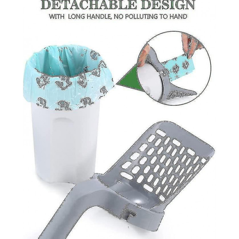 Pelle de litière pour chat de qualité supérieure avec sacs de recharge de 90 personnes, pelle de litière profonde [...]