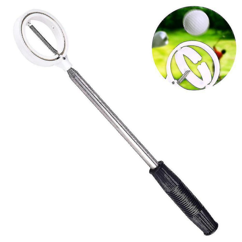 Golf Ball Extendable Stainless Steel Picker(white) - DD01 Golf Ball Extendable Stainless Steel Picker(white) - DD01